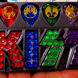 Kiss Guitar Pick Display 3D Printed